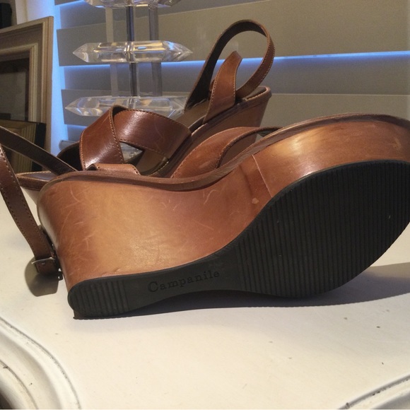 Full leather Italian summer wedges - Picture 5 of 5